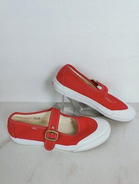 Vans Mary Jane 'Canvas Tomato' Red Sneakers, 6.5(M) 8(W)